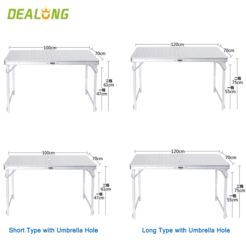 Folding Picnic Portable Aluminum Table and Chair Combo