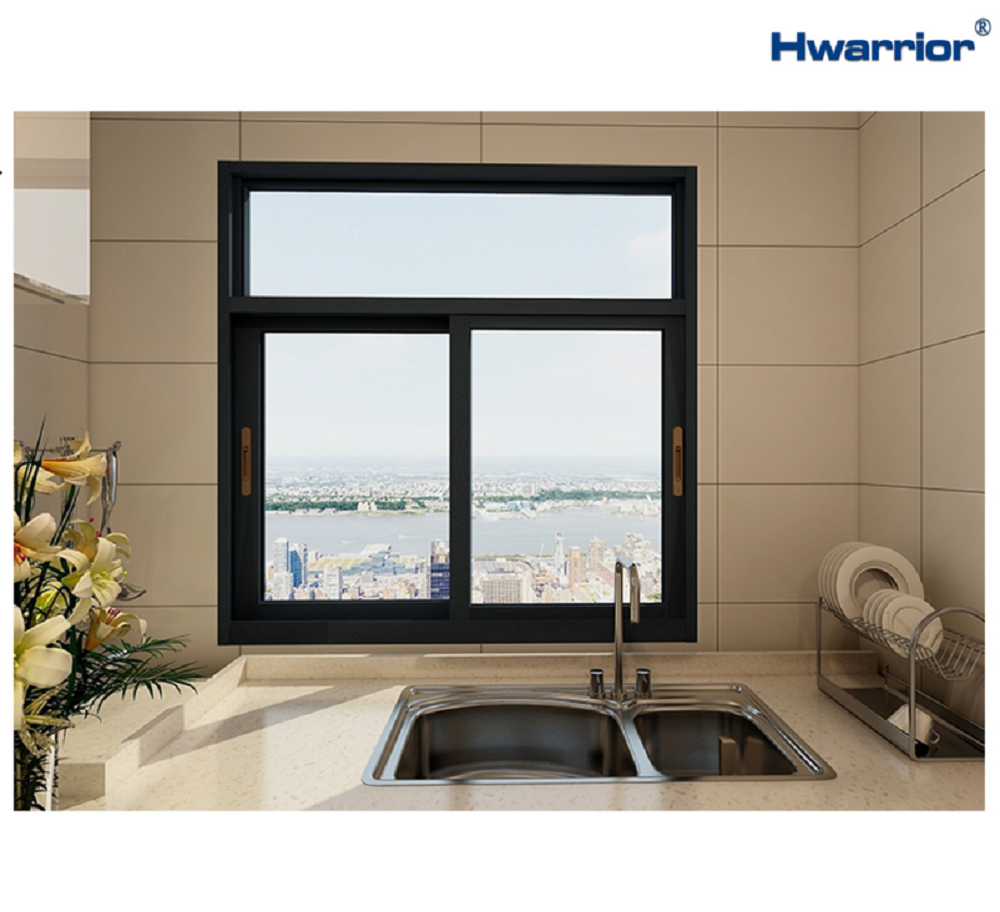 Aluminum horizontal 2 track sliding window