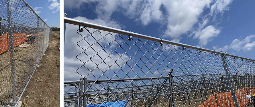 Easy to assemble chain link fence