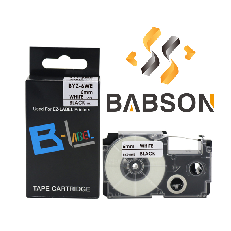 XR-6WE(BS-6WE) Label Tape Use For Casio KL-120/KL-60/KL-7400