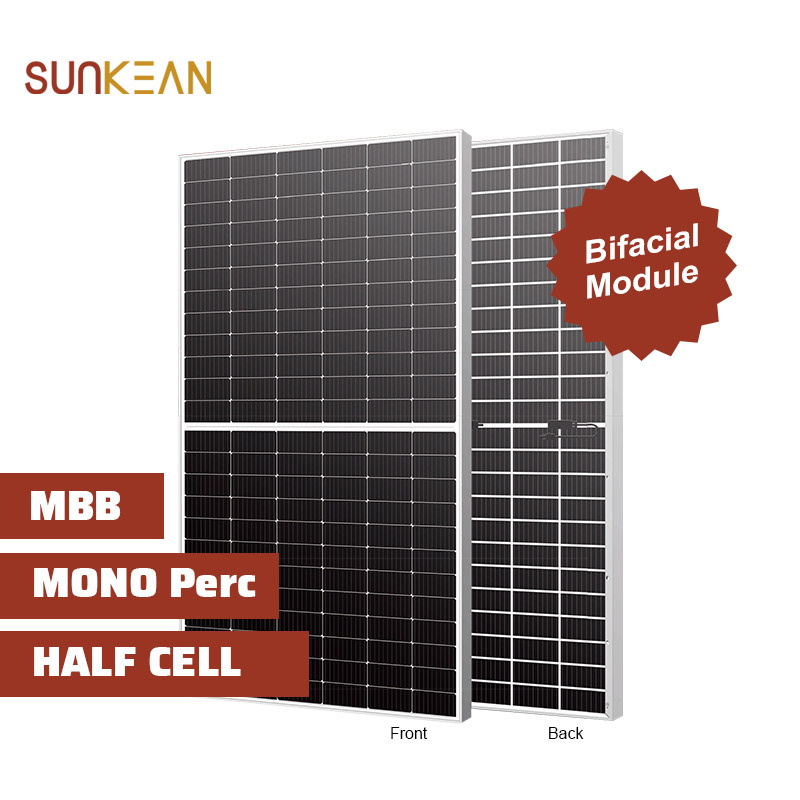 182mm Cell Size 550W 144cells half cut mono bifacial PV modules