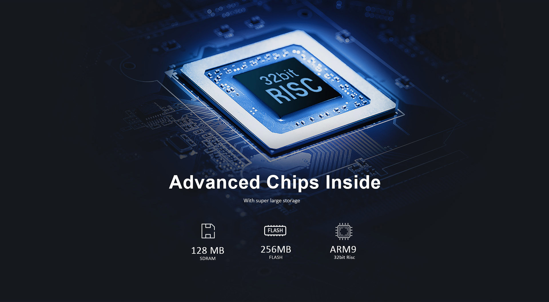 Big RAM and flash memory printer