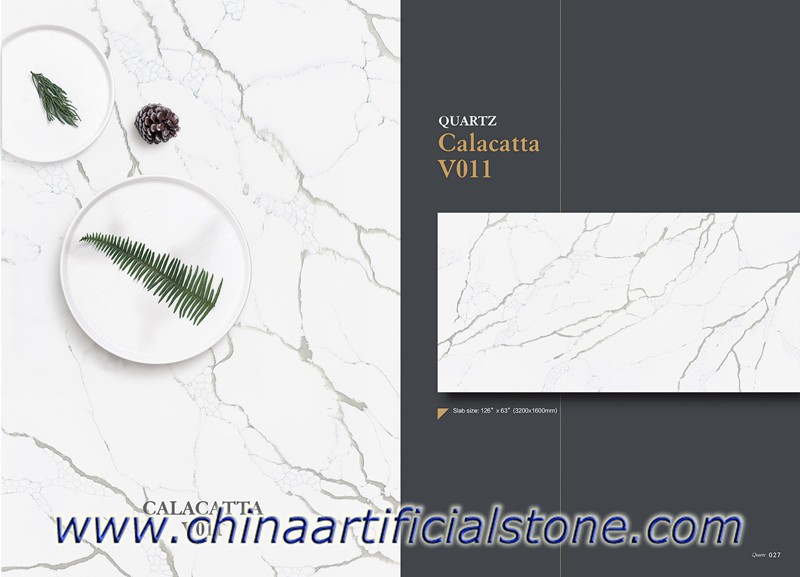Calacatta Laza Quartz Stone Slabs for Countertops