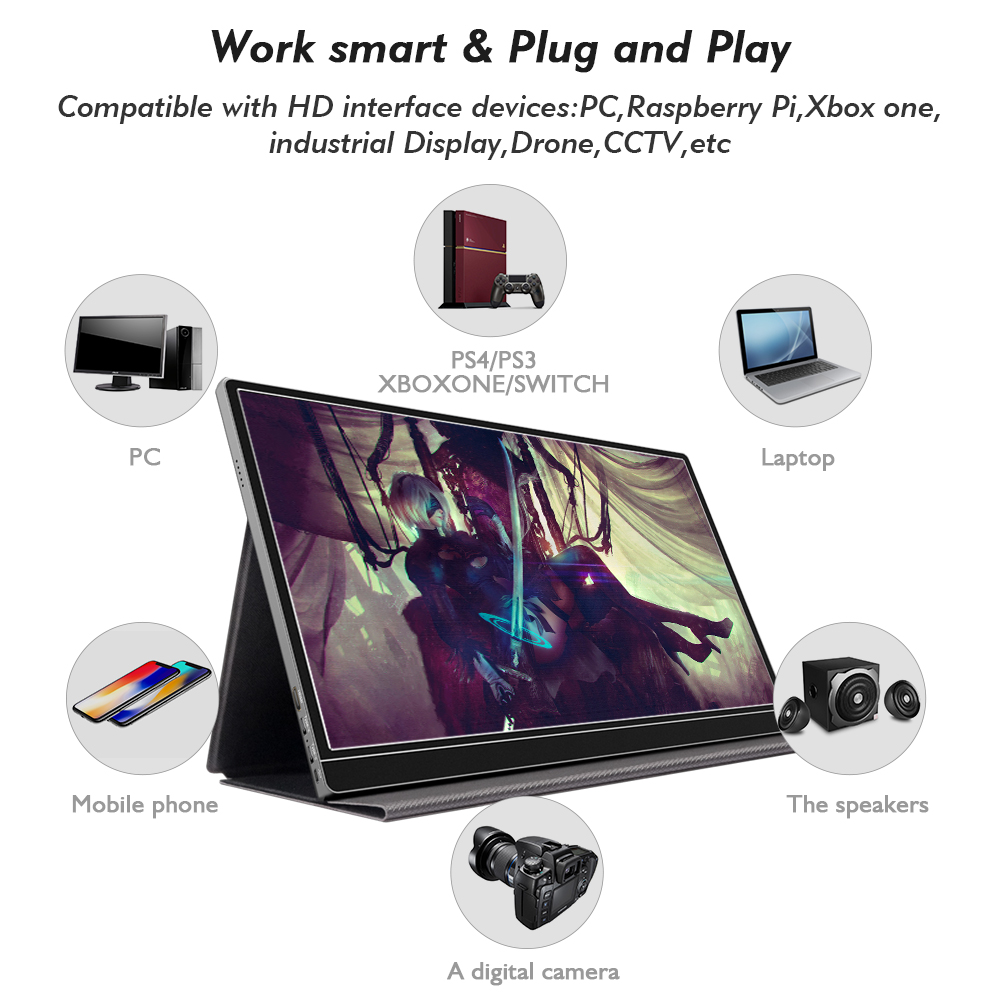 15.6 inch 4K 100% color gamut portable gaming monitor for laptop