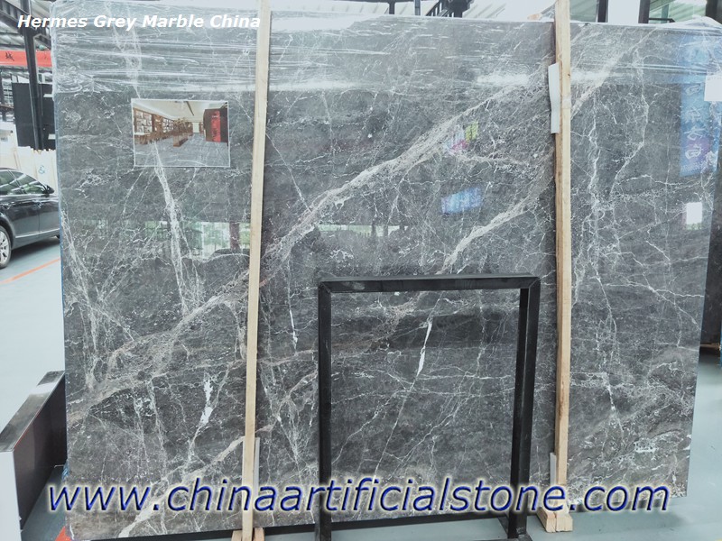 Hermes Grey Marble China Grey with White Veins Marble Slabs