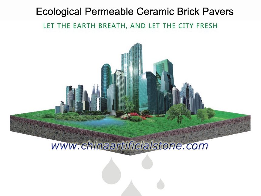 Permeable Ceramic Brick Walkway Pavers