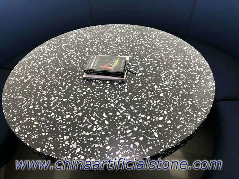 Black Terrazzo Round Table Tops for WEWORK Black Terrazzo Round Table Tops for WEWORK