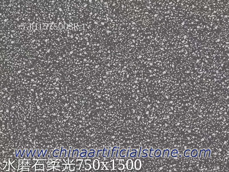 Large Grey Terrazzo Effect Honed Porcelain Tiles 750x1500x9mm