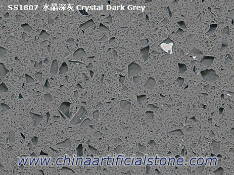 Dark Grey Starlight Quartz Stone Slabs for Worktops