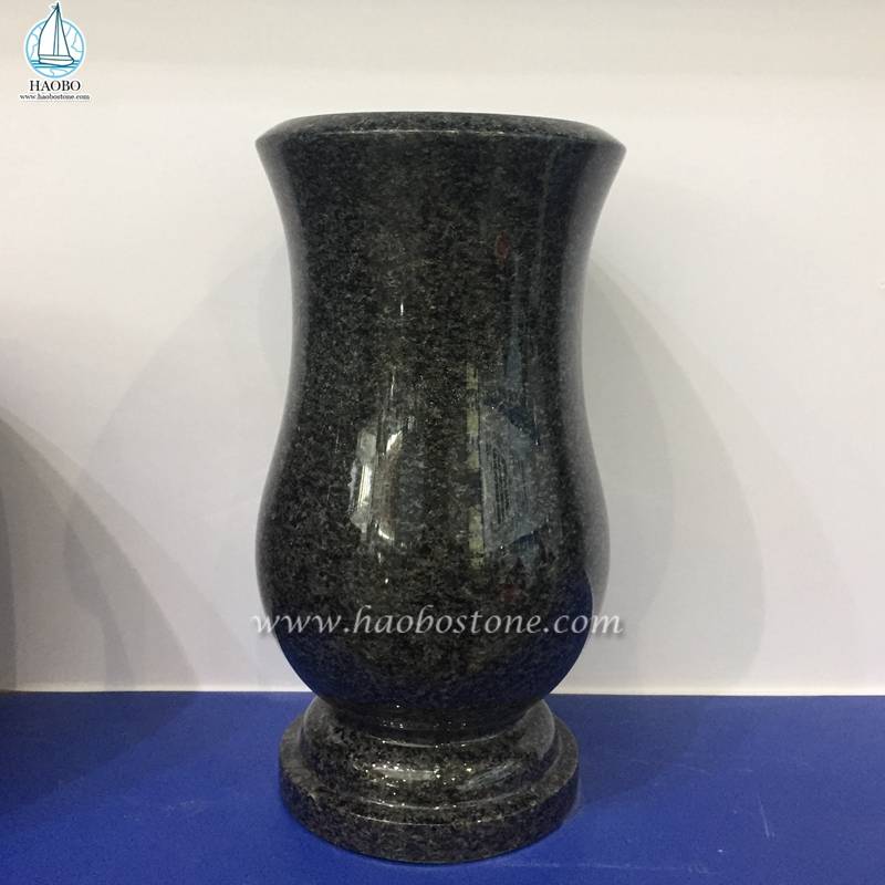 Factory Sales Black Granite Tombstone Accessories Flower Vase