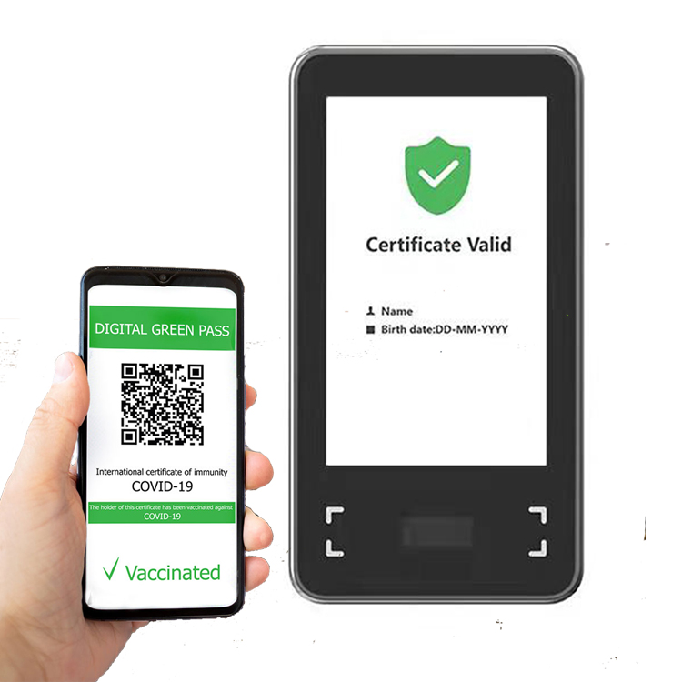 5 Inch EU Digital Health Pass Scanner Machine For European Travel Certificate HS-600