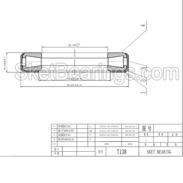 T138 Thrust Roller Kingpin Bearing