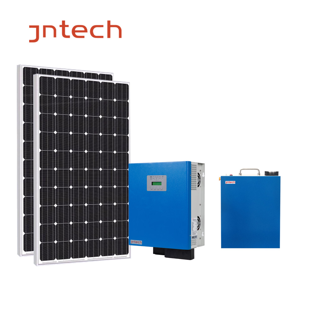 JNTECH Complete Solar Energy System Home 5KW 3KW 1KW 2KW 4KW Off Grid Hybrid Solar Power Panel System
