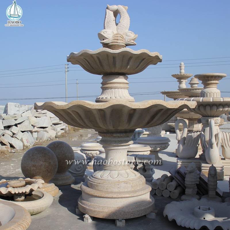 Granite Stone Carved Water Fountain for Garden Decoration