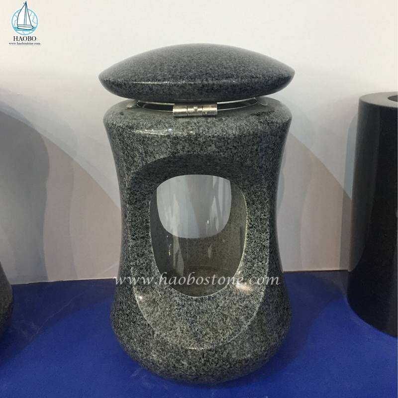 Factory Wholesale Grey Granite Funeral Memorial Lamp