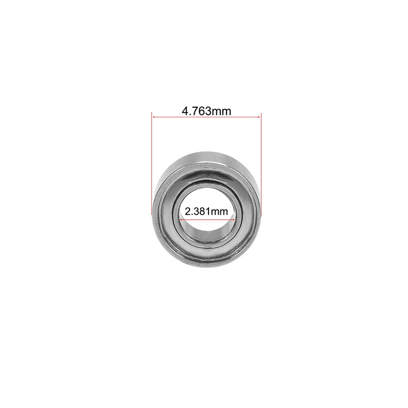 R133ZZ Miniature Ball Bearing 3/32-inch x 3/16-inch x 3/32-inch Double Shielded Chrome