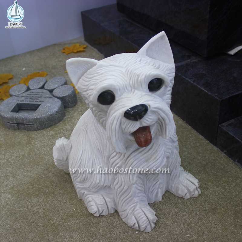 Natural Stone Garden Decoration Animal Puppy Carving