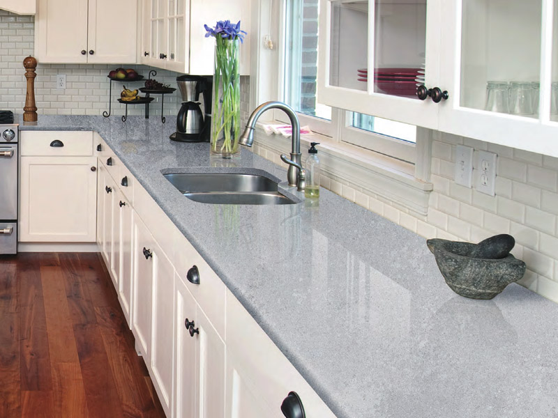 Eastern Silk Grey Quartz Pebble Quartz Countertop