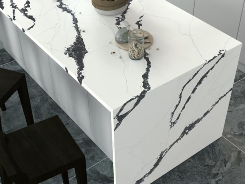 Panda White Marble Copy Quartz Slab Color for Your Home