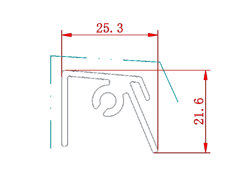 Different colors extruded aluminum bead for window and door