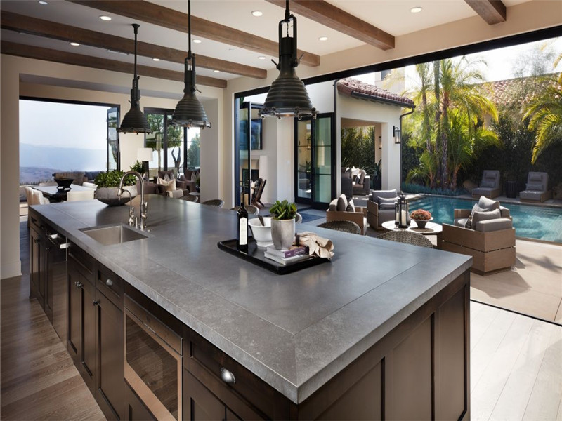 Metropolis Grey Artificial Quartz Kitchen Countertop