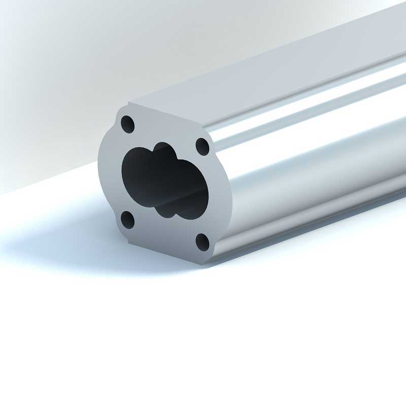 Aluminum extrusion gear pump profile