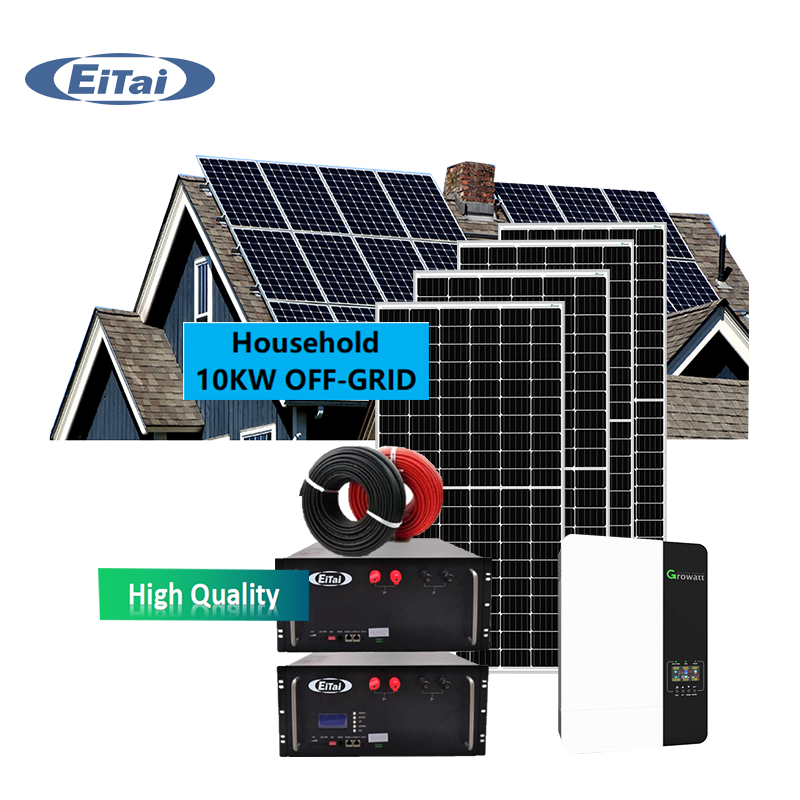 Eitai Off Grid Solar System 5Kw 10Kw 15Kw 20Kw 25Kw 30Kw With Lithium Ion Battery Home Storage