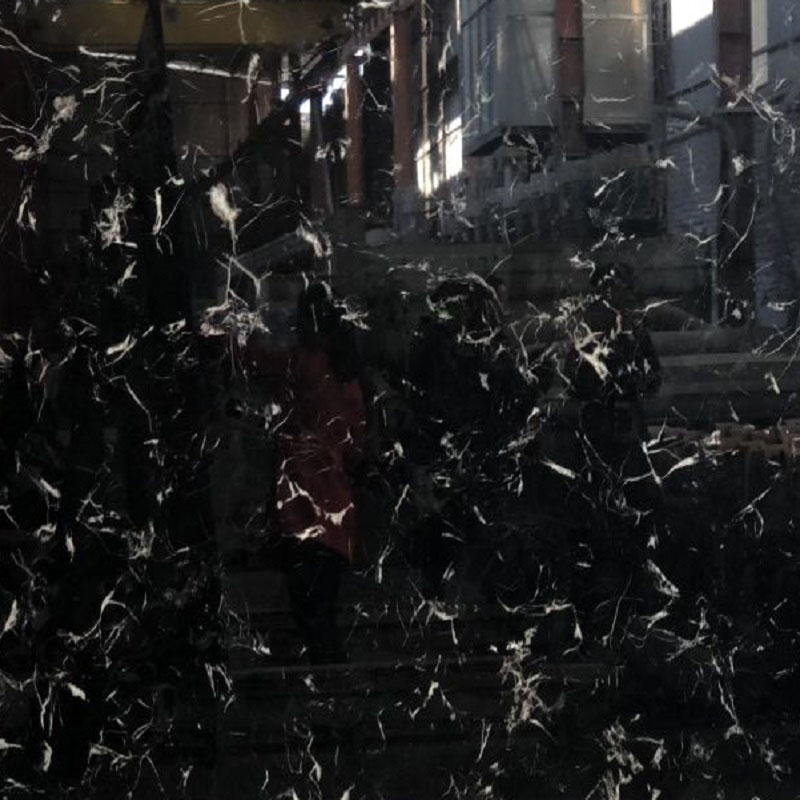 Silver Dragon Black Marble Slabs Crosscut