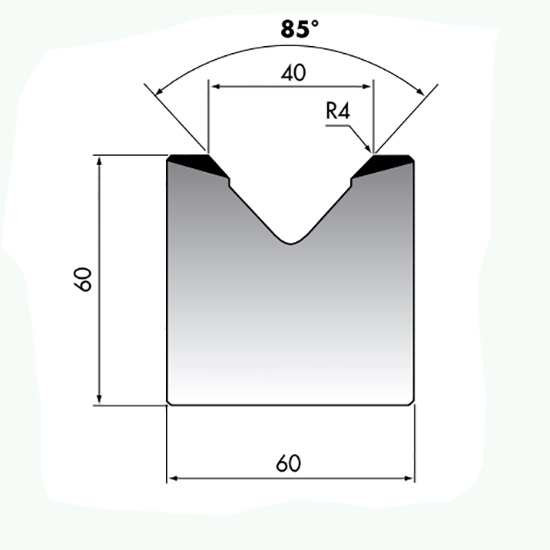 press brake 1v die M60-85-40 with V40