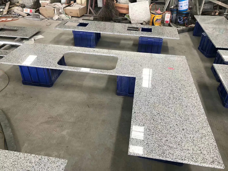 New G655 Korean White Hemp Granite Kitchen Countertops