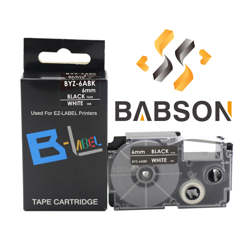 XR-6ABK(BS-6ABK) Label Tape Use For Casio KL-120/KL-60/KL-7400