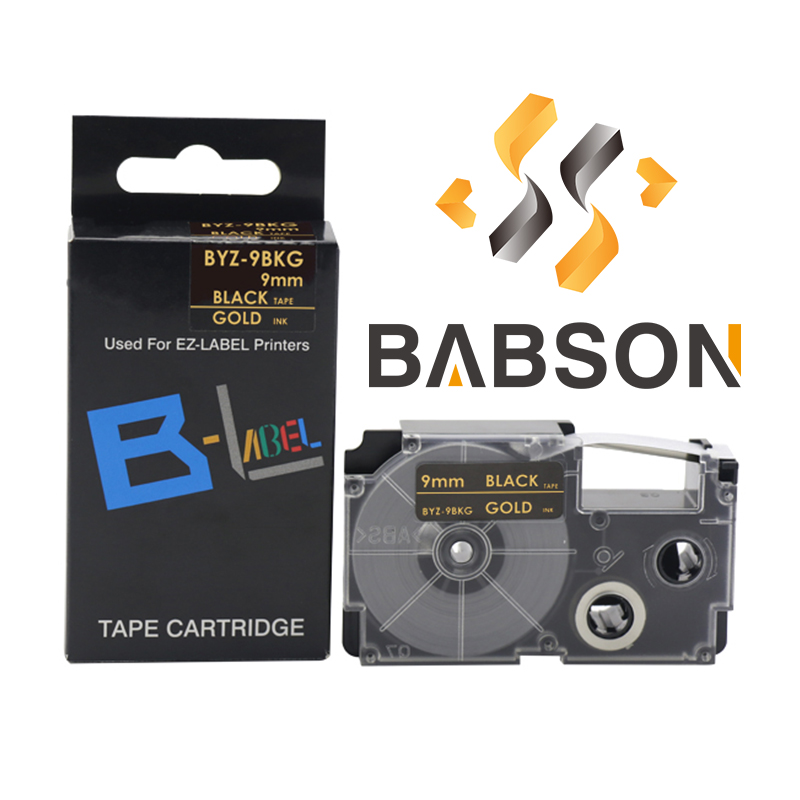 XR-9BKG(BS-9BKG) Label Tape Use For Casio KL-120/KL-60/KL-7400