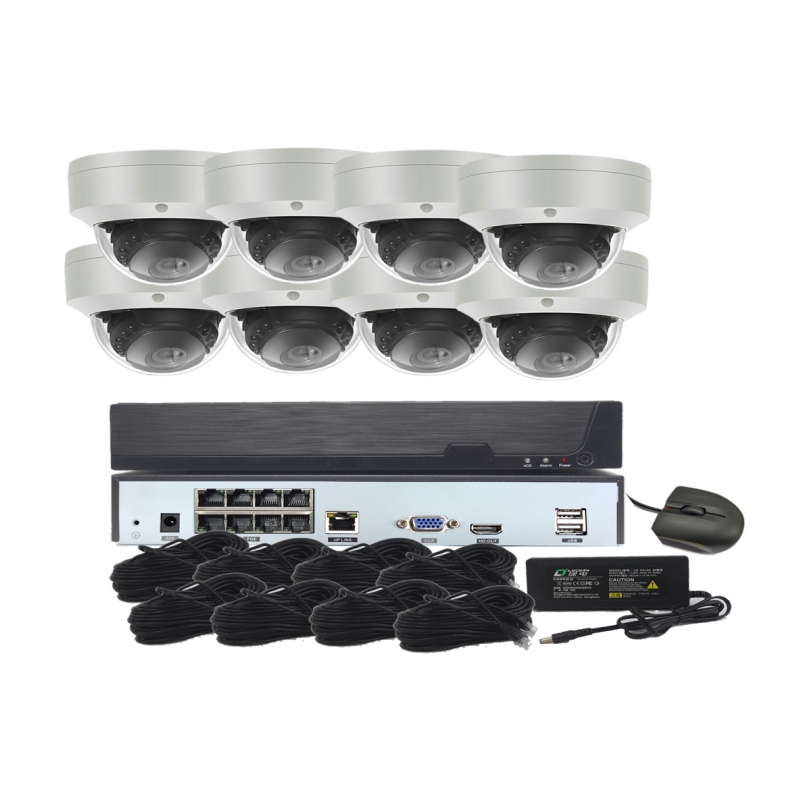 5MP 8MP Dome 8CH CCTV NVR POE Kit