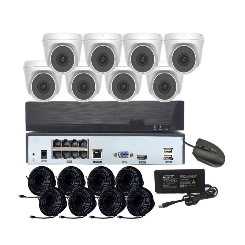 2MP 3MP Dome 8CH CCTV NVR POE Kit