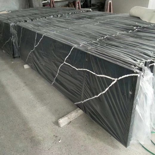 Cut -to-size Farbicated Black Quartz Nero Marquina Kitchen Countertop