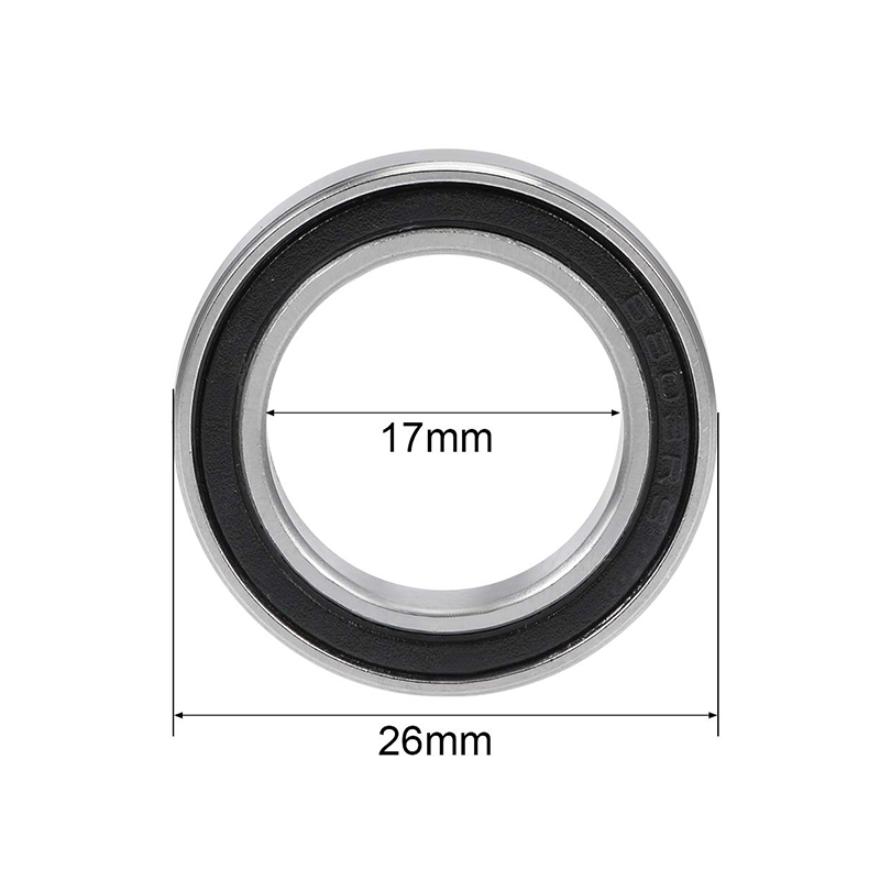 Ball Bearing 6803-2RS Double Sealed Black Rubber RS
