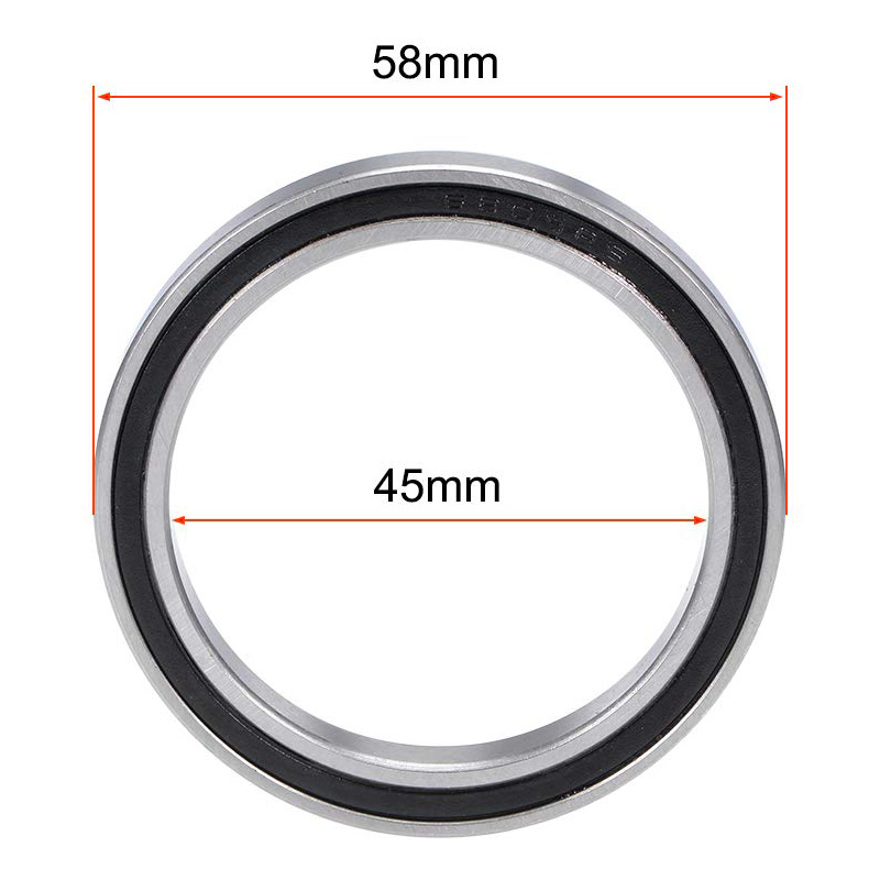 Deep Groove 6809-2RS Ball Bearing Metal Steel High Speed