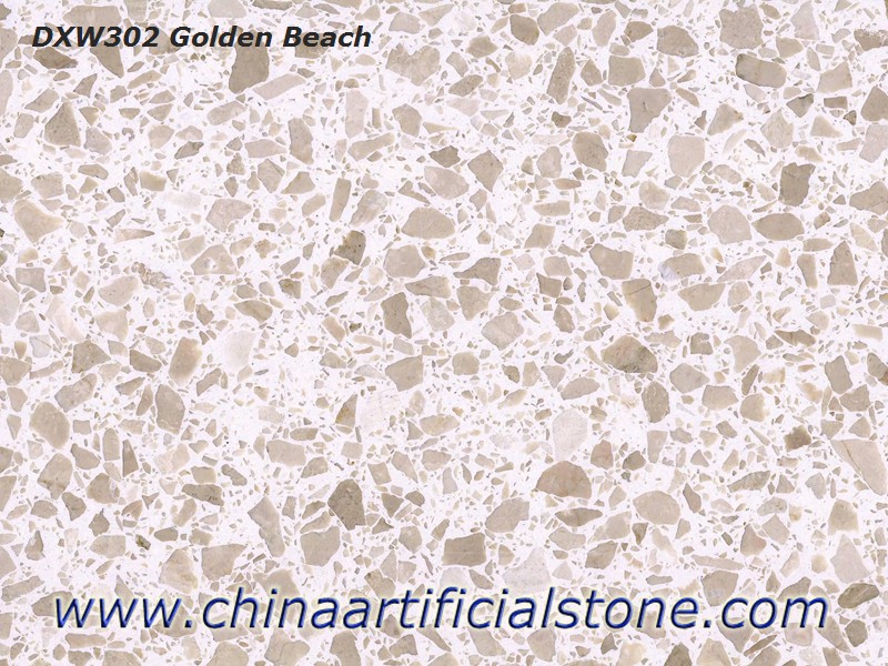 Golden Terrazzo Marble Tiles Slabs for Wall