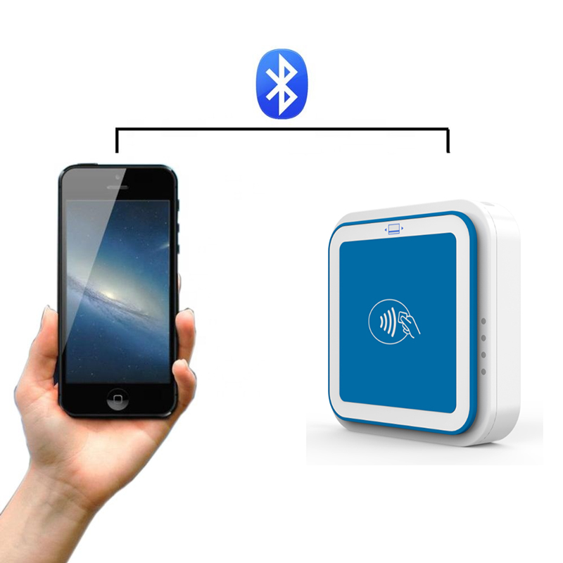 Bluetooth IC NFC Magnetic Card Reader MPOS For Android/IOS I9