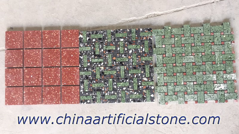Terrazzo Basketweave Mosaic Tiles Terrazzo Basketweave Mosaic Tiles