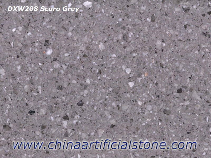 Scuro Grey Terrazzo Tiles for Floor and Wall DXW208