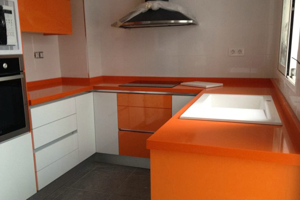 pure color quartz countertop 