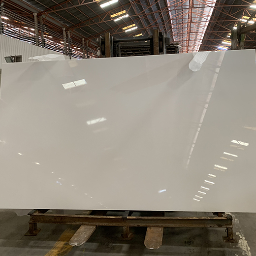 Super White Extreme White Artificial Stone Milk White Countertop Easy Clean No Stain