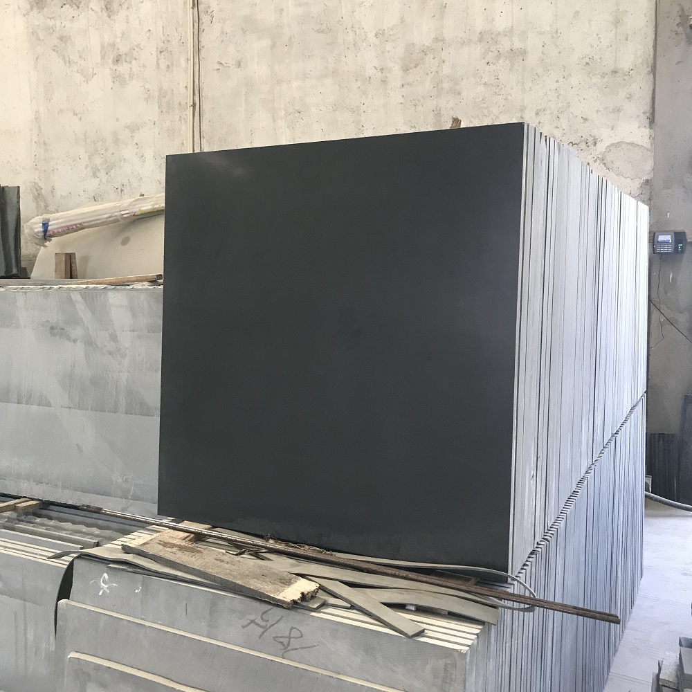 Absolute black granite honed tile