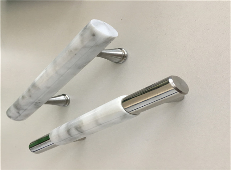 White Marble Polished stone handle for drawer and cabinet