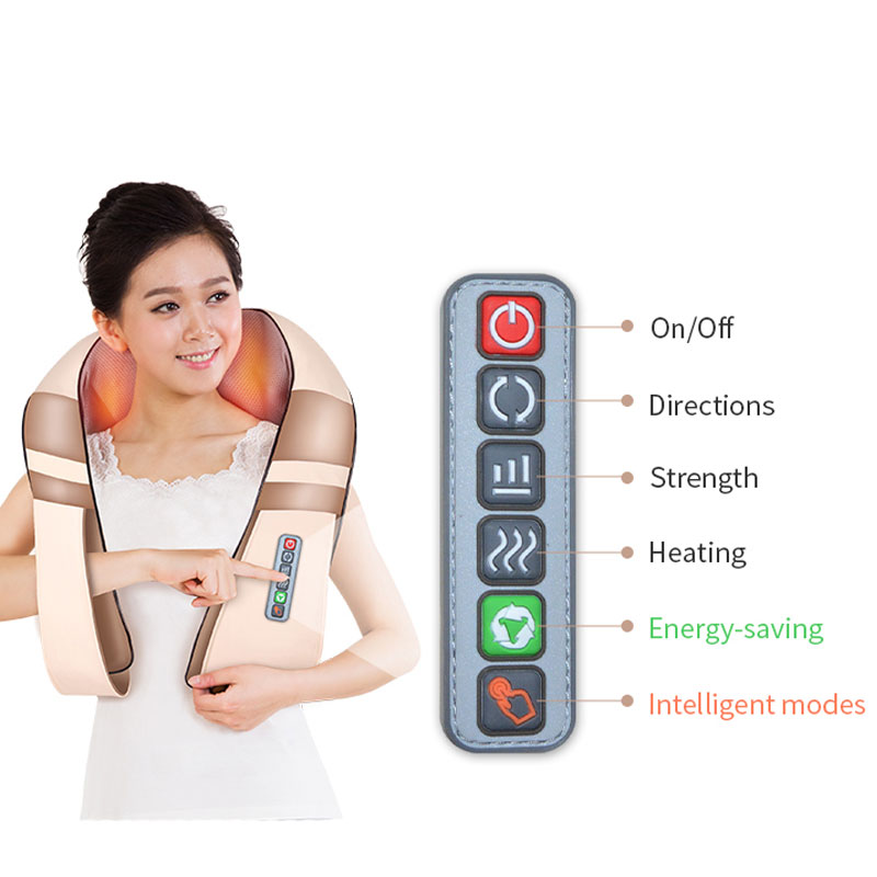 Electric Neck Massager with Heating Deep Roller