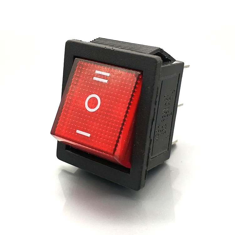 Momentary on off on rocker switch with arrow